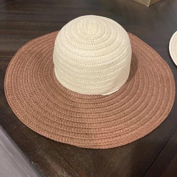 Ralph Lauren Woven Sun Hat With Leather/Floppy Beach Hat - Picture 7 of 7